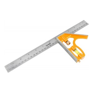 Escuadra Combinada 300 Mm Tolsen Acero/aluminio 35037 Color Amarillo