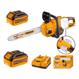 Motosierra 40v 16 Cgsli40168 C/2 Baterias + Carg Ingco Color Amarillo