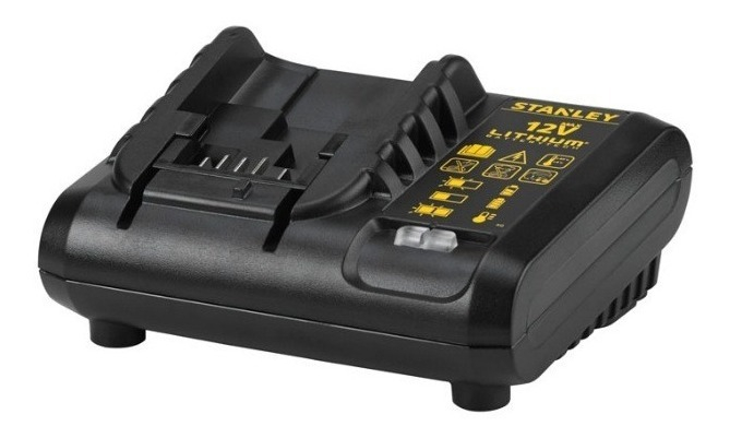 Taladro Percutor Atornillador Inalámbrico De 10mm Stanley Sch12s2k + Accesorio Con Maletín De Transporte Amarillo - Imagen 4