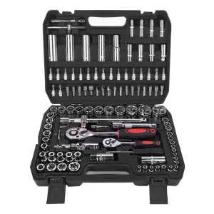 Juego De Herramientas Dados Mecánicas 108 Pcs Kit, 1/2, 1/4, Negro