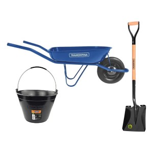 Carretilla Metal 60 Litros Rueda Maciza+pala De Regalo+balde