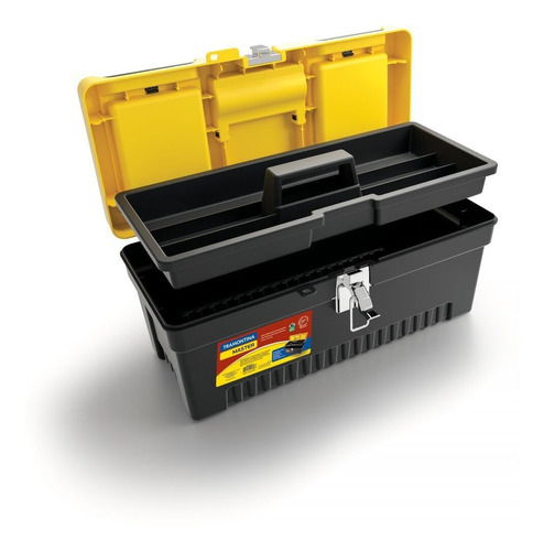 Caja Plástica Para Herramientas 17'' Tramontina Color Negro - Imagen 2