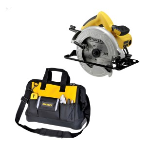 Sierra Circular 7 1/4 1600w Stanley + Bolso De Herramientas Amarillo 50hz/60hz