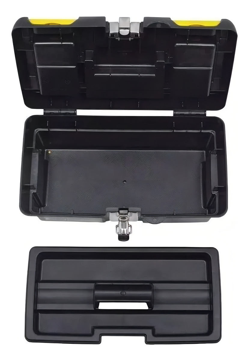 Caja De Herramientas Stanley 16013 Plástico 16 Cierre Metal Negro/amarillo - Imagen 7