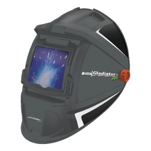 Mascara Careta De Soldar Gladiator Ms802l Con Luz Led Color Gris Lisa
