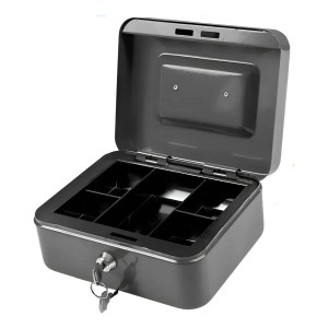 Caja Metalica Seguridad C/llaves 20x16x9cm Wqqx2h03 Wadfow Negro