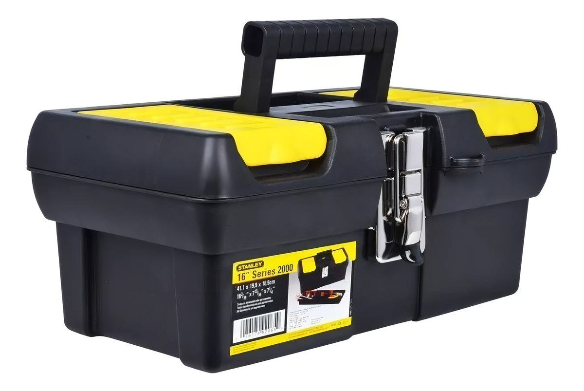 Caja De Herramientas Stanley 16013 Plástico 16 Cierre Metal Negro/amarillo - Imagen 9