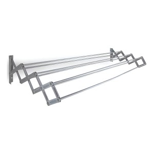 Tendedero De Pared Mor Plegable En Aluminio 5.6 Mts De Ropa Gris