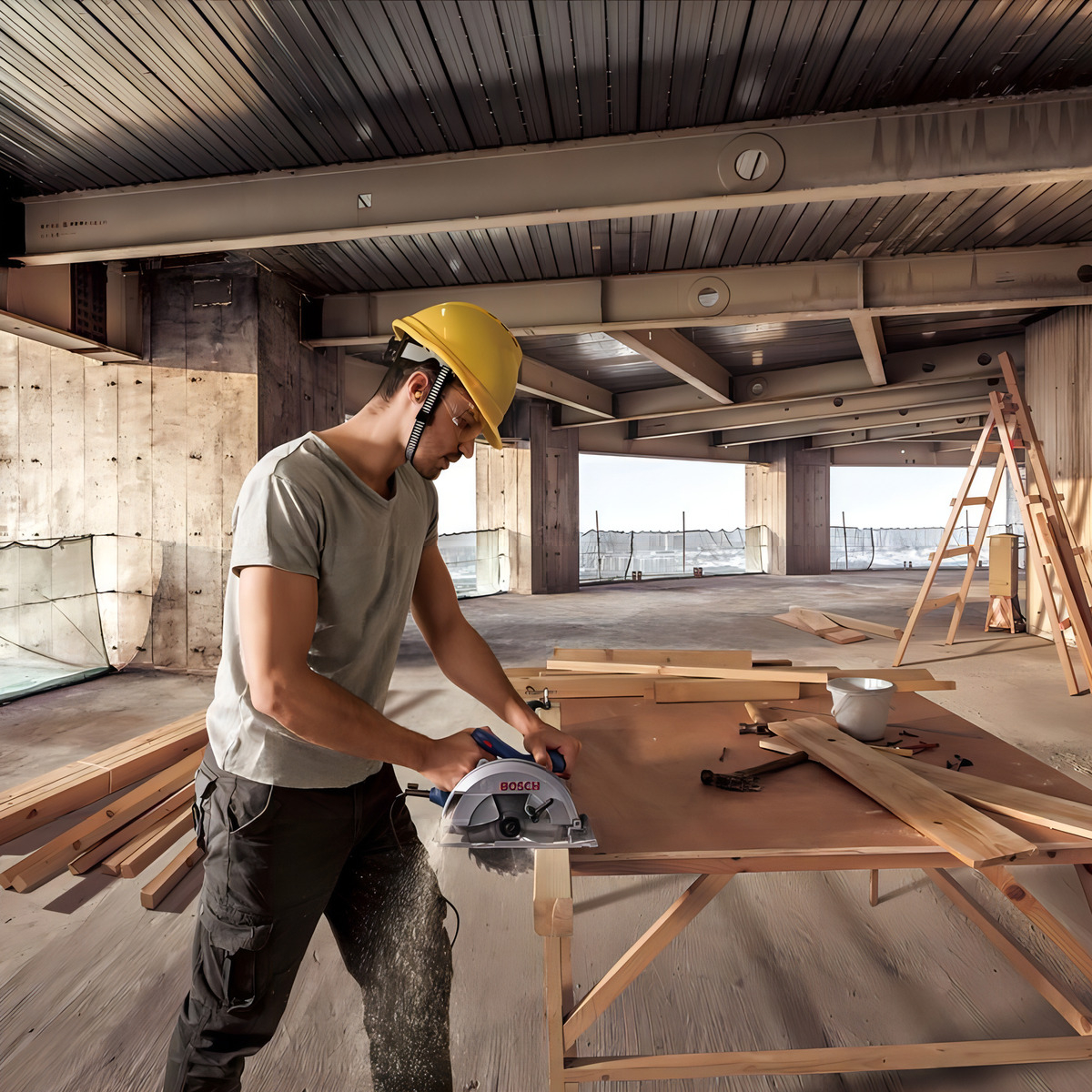 Sierra Circular Bosch Gks 20-65 2000w Color Azul - Imagen 8