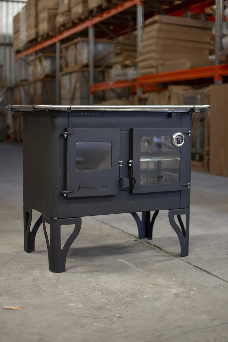 Calefactor Cocina A Leña Premium 110m2 Sefia Alicante - Imagen 3