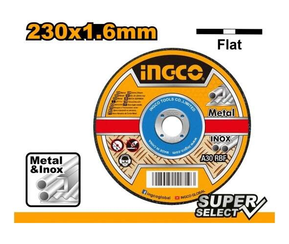 Disco Abrasivo Corte Metal 9 PuLG X 1.6mm Ingco Mcd162301 Naranja - Imagen 2