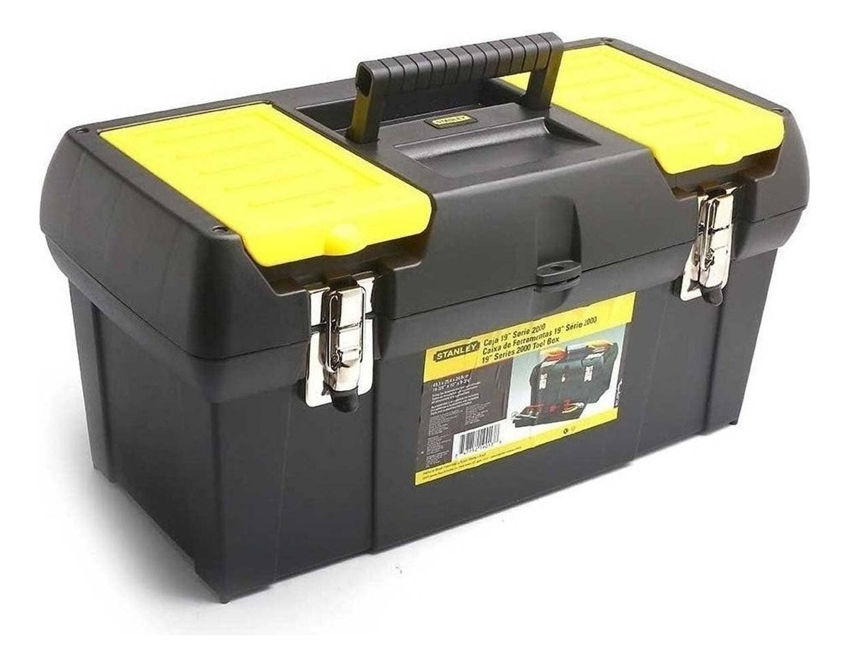Caja De Herramientas Stanley 19013 Plástico 19 Cierre Metal Negro - Imagen 5