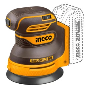 Lijadora Roto Orbital Bateria Ingco 20v 5 Lijas Accesorios