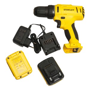 Taladro Destornillador Stanley Scd121s2k + 2 Baterías Amarillo