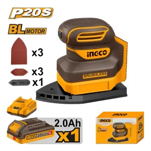 Lijadora Orbital Delta A Bateria P20s 20v + Lijas Ingco