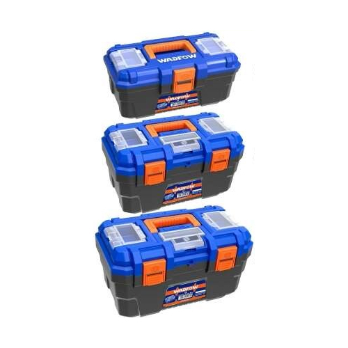 Set X 3 Cajas De Herramienta Plasticas Wadfow Wtb2103 Azul