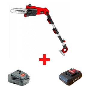 Podadora De Altura Equus + Bateria + Cargador Qm7371kit- Smf Color Rojo