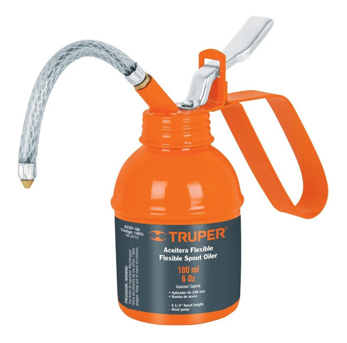 Aceitera Con Aplicador Flexible 180 Ml Truper Acef-180