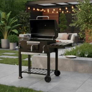 Parrillero Portaril A Carbon Con Ruerdas - 115x60x108 Cm