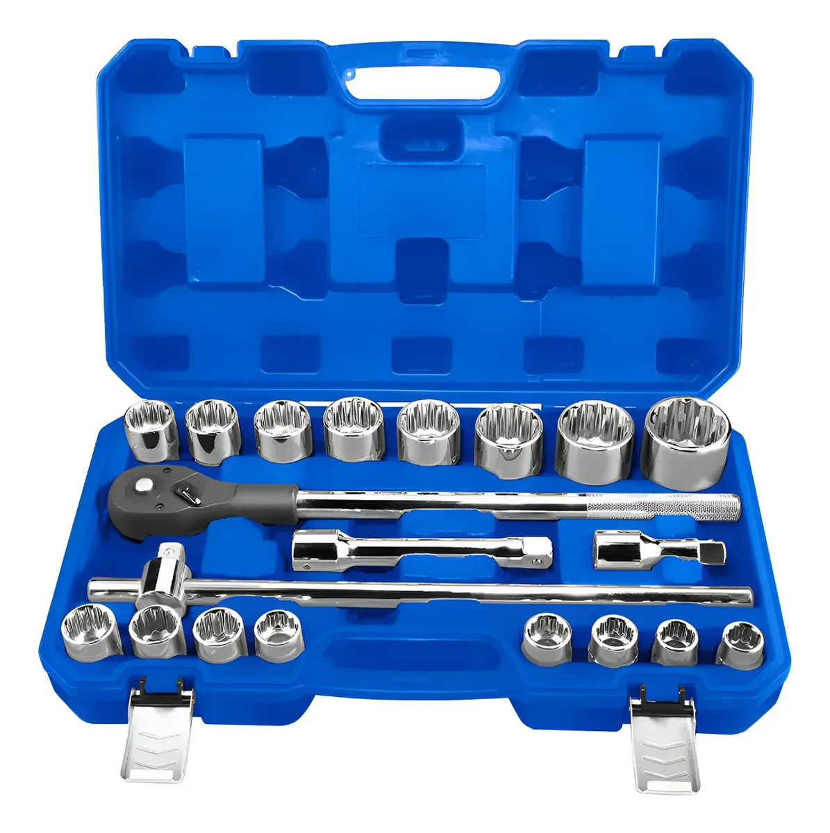 Juego 21 Dados 3/4 En Valija 21pcs Wadfow Barra Extension