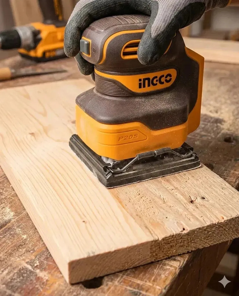 Lijadora Orbital Ingco P20s 110 X 100mm A Batería - Imagen 10