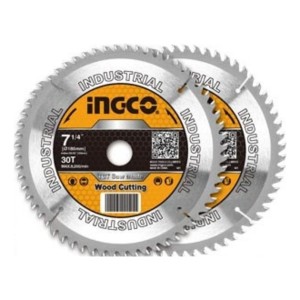 Disco Sierra Madera Set 2 Piezas Ingco 7-1/4 30d Tsb118510