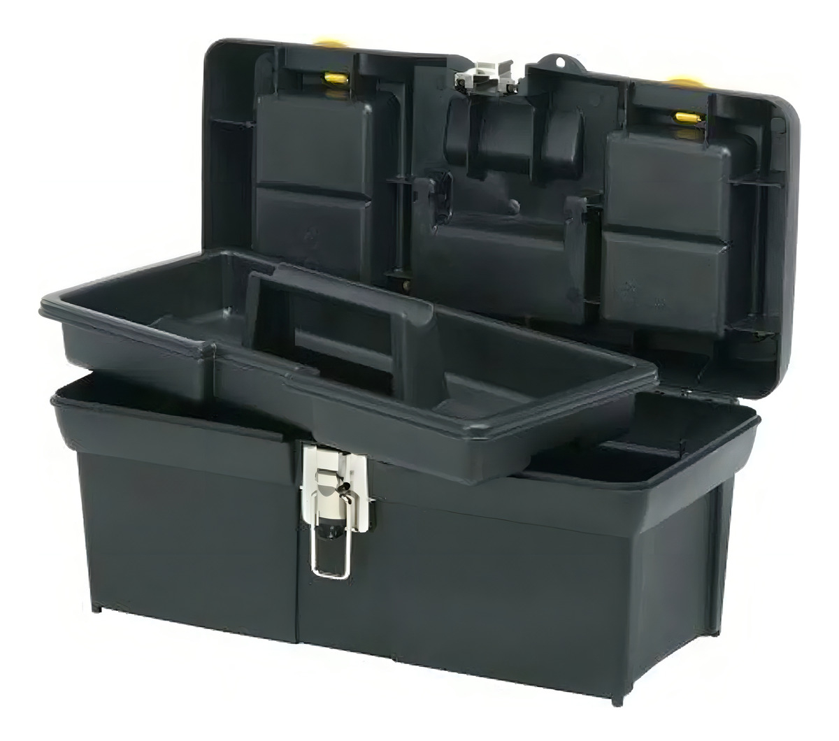 Caja De Herramientas Stanley 16013 Plástico 16 Cierre Metal Negro/amarillo - Imagen 6