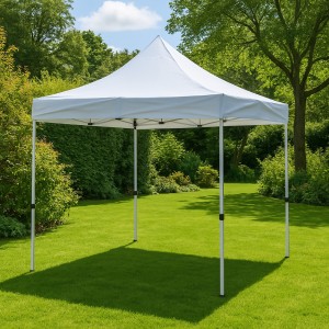Gazebo Plegable Impermeable 3x3 Metros Estructura Unilux Color Blanco Fácil De Armar