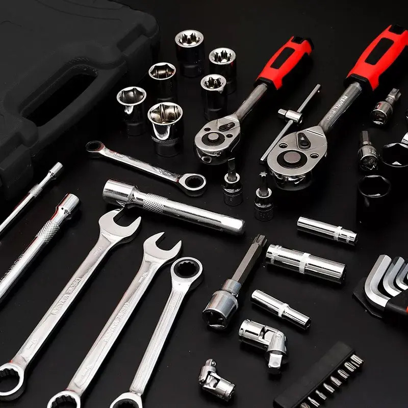 Juego De Herramientas Dados Mecánicas 108 Pcs Kit, 1/2, 1/4, Negro - Imagen 5