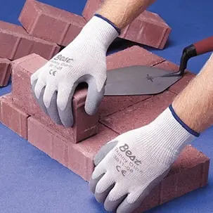 Guantes De Tela Y Goma Obra ; Construcción Reforzado Tyt - Imagen 2