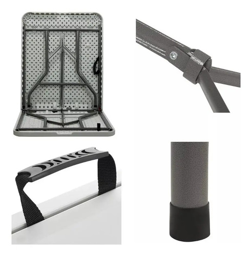 Mesa Plegable Picnic Con Asa Portátil 1,80mts Camping Cateri - Imagen 4