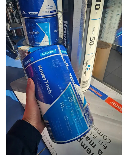 Membrana Kovertech 4kg Plateada 25cm X 10m Autoadhesiva - Imagen 7