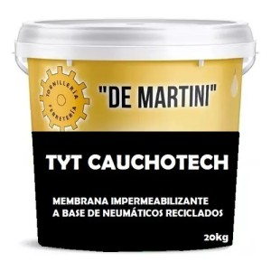 Membrana Liquida Base Neumáticos Reciclados Cauchotech 20kg Color Blanco