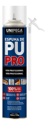 Espuma Poliuretano Expandido Unipega 750 Cc 40 L 720 G - Imagen 4