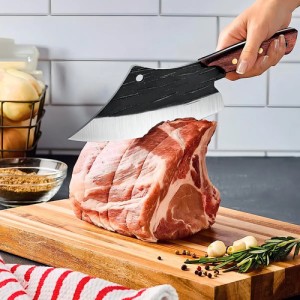 Cuchillo Omura Modelo Kirin Con Funda Color Gris