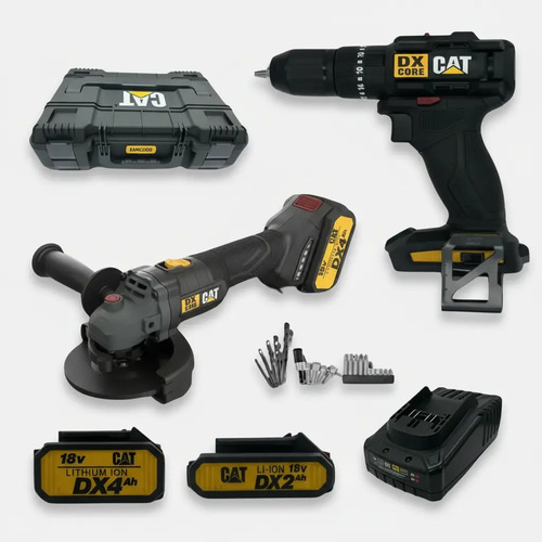 Combo Taladro Amoladora Inalámbrica18v Caterpillar C/batería - Imagen 6