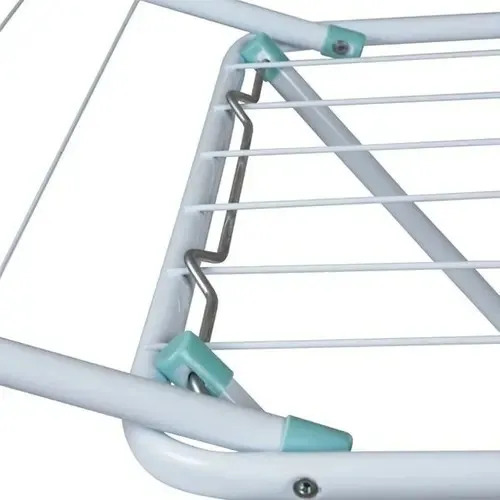 Tender Tendedero Para Ropa Pie Acero Plegable Con Alas Mor Blanco - Imagen 5
