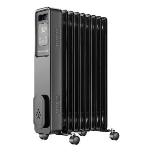 Calefactor Radiador De Aceite 9 Elementos Digital C/control Color Negro