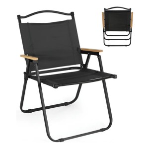 Silla Plegable Ultraligera Para Playa Y Acampada En Tela Y Metal | Magazine Decor Color Black Negro