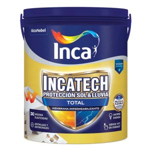 Impermeabilizante Techos Incatech Total Protección 20kg Inca Acabado Brillante Color Blanco