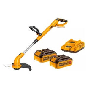 Cortadora De Césped, 2 Baterías, 20 V, 4 Ah, Cgtli20018 Ingco, Color Naranja