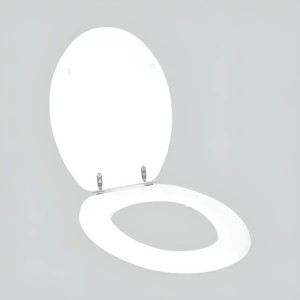 Asiento Inodoro Universal Madera Blanco Tyt