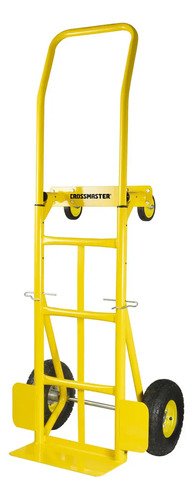 Carro Carrito Zorra 250kg Plegable Multifunción Crossmaster Amarillo - Imagen 2