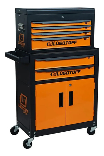 Gabinete Organizador Herramienta Desmontable Lusqtoff Gml7-9 Color Naranja