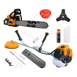 Combo Desmalezadora 52cc 1,7hp + Motosierra 2,5 Hp 2 Tiempo