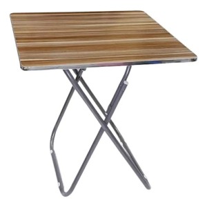 Mesa Plegable Simil Madera Cuadrada 60x60cm