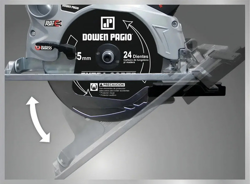 Sierra Circular 1500 W Guia Laser - Dowen Pagio Color Naranja Frecuencia 50-60hz 50 Hz - Imagen 2