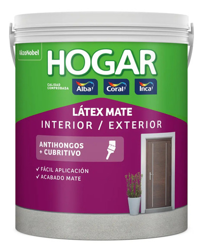 Látex Blanco Inca Interior Exterior Antihongos Mate 3.6l