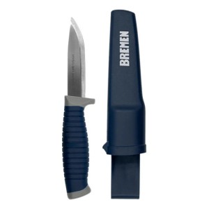 Cuchillo Multiuso Bremen Con Funda Acero Inoxidable Camping Pesca 21 Cm 8323 Azul
