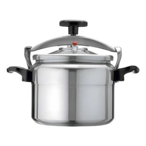 Olla A Presión 15l Aluminio Cuori Venus Compatible Gas Halógeno Plateado